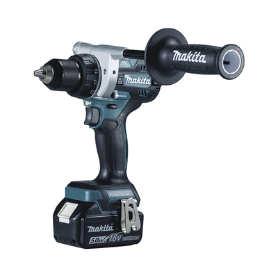 MAKITA - Taladro Atornillador BL 18 V 5 Ah LXT 130 Nm 2 Velocidades (0-550 0-2100 rpm). Incluye 2 Baterías de 18 V, Cargador rápido, 2 Puntas doble y Maletín Makpac.