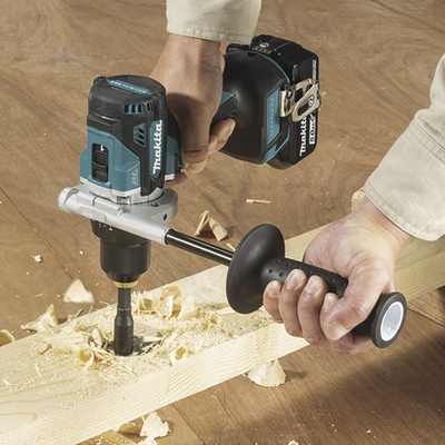 MAKITA - Taladro Atornillador BL 18 V 5 Ah LXT 130 Nm 2 Velocidades (0-550 0-2100 rpm). Incluye 2 puntas dobles empuñadura auxiliar y gancho. Sin baterías, sin cargador y sin maletín.