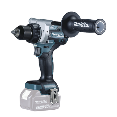 MAKITA - Taladro Atornillador BL 18 V 5 Ah LXT 130 Nm 2 Velocidades (0-550 0-2100 rpm). Incluye 2 puntas dobles empuñadura auxiliar y gancho. Sin baterías, sin cargador y sin maletín.