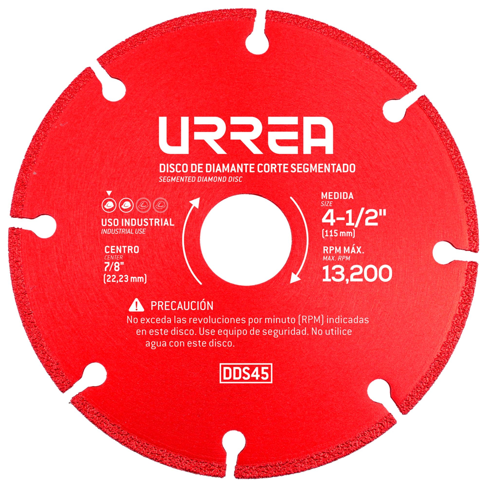 Urrea - Disco diaman segm 4-1/2 in