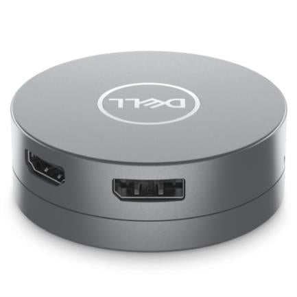 DELL - Adaptador Dell 6 en 1 USB-C USB/HDMI/DP/RJ45 8W Color Plata