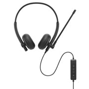 DELL - Auriculares Diadema Alámbricos Dell WH125 USB Tipo C Negro Llamadas y Música