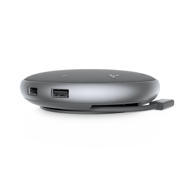 DELL - Adaptador Multipuerto y Altavoz Dell MH3021P Speaker Home 2 Puertos USB y Manos Libres Color Plata