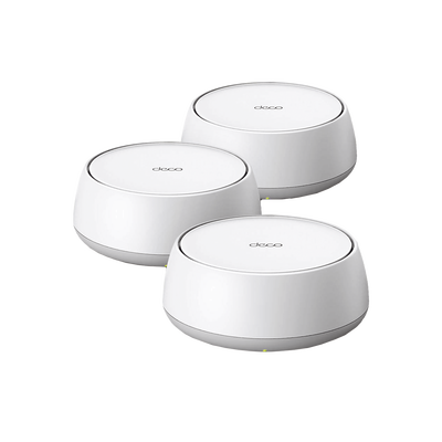TP-LINK - KIT 3 Routers Inalámbrico MESH Interior para Hogar / Doble Banda Wi-Fi 7 BE3600 Mbps / 2 Puerto 2.5 Gigabit WAN/LAN / 4 Antenas Internas / Operación Multi-Link MLO / Administración Mediante la App Deco (iOS, Android) / HomeShield