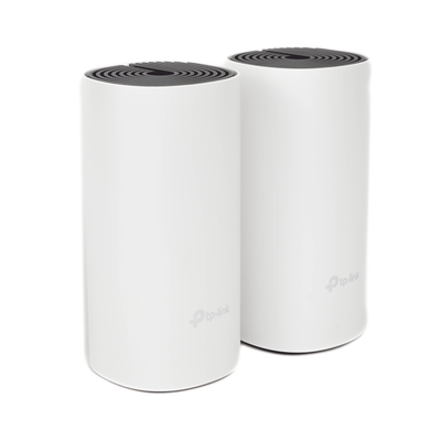 TP-LINK - Kit de Router inalámbrico mesh Deco E4 para Hogar / Doble banda AC 1200  / 2 puertos 10/100 Mbps / Compatible con amazon alexa.