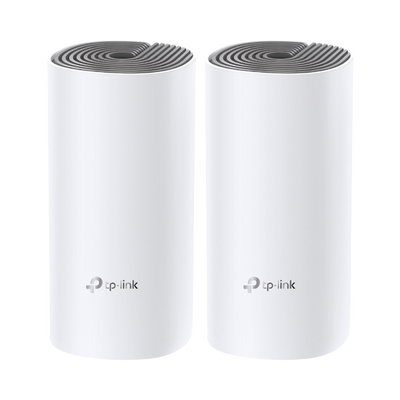 TP-LINK - Kit de Router inalámbrico mesh Deco E4 para Hogar / Doble banda AC 1200  / 2 puertos 10/100 Mbps / Compatible con amazon alexa.