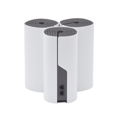 TP-LINK - Kit de Router inalámbrico mesh Deco E4 para Hogar / Doble banda AC 1200  / 2 puertos 10/100 Mbps / Compatible con amazon alexa.