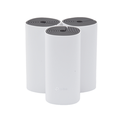 TP-LINK - Kit de Router inalámbrico mesh Deco E4 para Hogar / Doble banda AC 1200  / 2 puertos 10/100 Mbps / Compatible con amazon alexa.