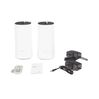 TP-LINK - KIT 2 Routers Inalámbricos MESH Interior para Hogar / Doble Banda Wi-Fi 5 AC1200 Mbps / 2 Puerto Gigabit WAN/LAN / 2 Antenas Internas / Administración Mediante la App Deco (iOS, Android)
