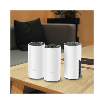 TP-LINK - KIT 3 Routers Inalámbricos MESH Interior para Hogar / Doble Banda Wi-Fi 5 AC1200 Mbps / 2 Puerto Gigabit WAN/LAN / 2 Antenas Internas / Administración Mediante la App Deco (iOS, Android)