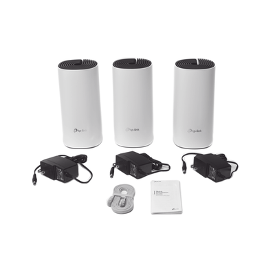 TP-LINK - KIT 3 Routers Inalámbricos MESH Interior para Hogar / Doble Banda Wi-Fi 5 AC1200 Mbps / 2 Puerto Gigabit WAN/LAN / 2 Antenas Internas / Administración Mediante la App Deco (iOS, Android)