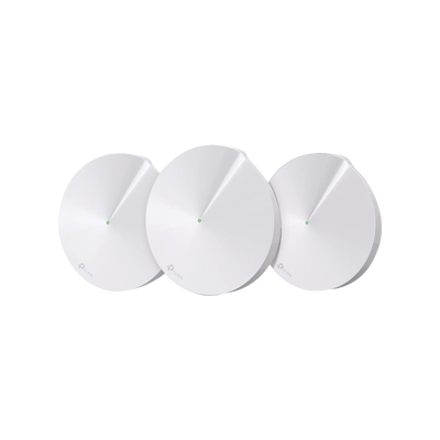 TP-LINK - Kit 3 Routers Inalámbricos MESH Interior para Hogar / Doble Banda Wi-Fi 5 AC1300 Mbps / 2 Puerto Gigabit WAN/LAN / 4 Antenas Internas / Administración Mediante la App Deco (iOS, Android) / Protección HomeCare
