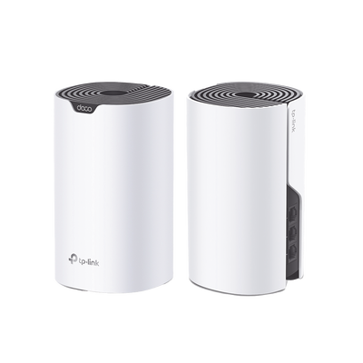 TP-LINK - Kit 2 Routers Inalámbricos MESH Interior para Hogar / Doble Banda Wi-Fi 5 AC1900 Mbps / 3 Puerto Gigabit WAN/LAN / 3 Antenas Internas / Administración Mediante la App Deco (iOS, Android)