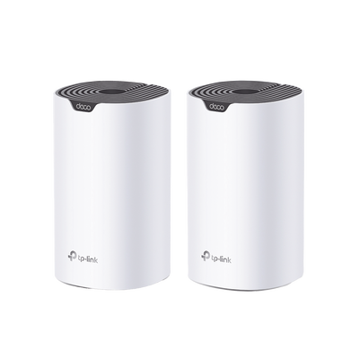 TP-LINK - Kit 2 Routers Inalámbricos MESH Interior para Hogar / Doble Banda Wi-Fi 5 AC1900 Mbps / 3 Puerto Gigabit WAN/LAN / 3 Antenas Internas / Administración Mediante la App Deco (iOS, Android)