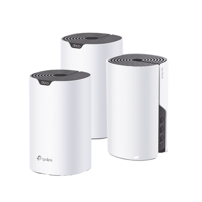 TP-LINK - Kit 3 Routers Inalámbricos MESH Interior para Hogar / Doble Banda Wi-Fi 5 AC1900 Mbps / 3 Puerto Gigabit WAN/LAN / 3 Antenas Internas / Administración Mediante la App Deco (iOS, Android)