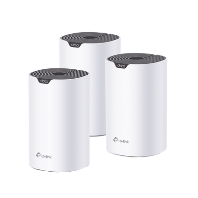 TP-LINK - Kit 3 Routers Inalámbricos MESH Interior para Hogar / Doble Banda Wi-Fi 5 AC1900 Mbps / 3 Puerto Gigabit WAN/LAN / 3 Antenas Internas / Administración Mediante la App Deco (iOS, Android)