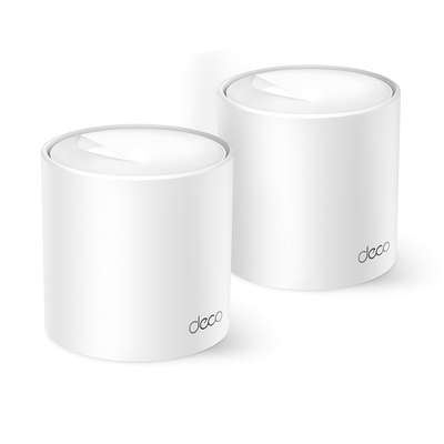 TP-LINK - Kit 2 Routers Inalámbricos MESH Interior para Hogar / Doble Banda Wi-Fi 6 AX1500 Mbps / 2 Puerto Gigabit WAN/LAN / 2 Antenas Internas / Administración Mediante la App Deco (iOS, Android) / Protección HomeShield