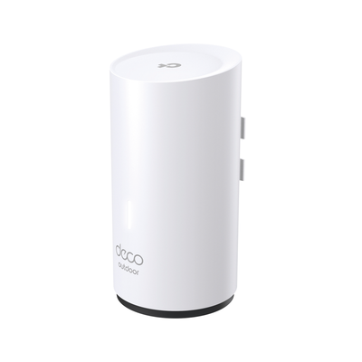 TP-LINK - Router Inalámbrico MESH Exterior para Hogar / Doble Banda Wi-Fi 6 AX3000 Mbps / 2 Puerto Gigabit WAN/LAN / Puertos PoE 802.3 af/at Entrada / 2 Antenas Internas / Protección IP65 / Administración Mediante la App Deco (iOS, Android)