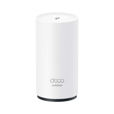 TP-LINK - Router Inalámbrico MESH Exterior para Hogar / Doble Banda Wi-Fi 6 AX3000 Mbps / 2 Puerto Gigabit WAN/LAN / Puertos PoE 802.3 af/at Entrada / 2 Antenas Internas / Protección IP65 / Administración Mediante la App Deco (iOS, Android)
