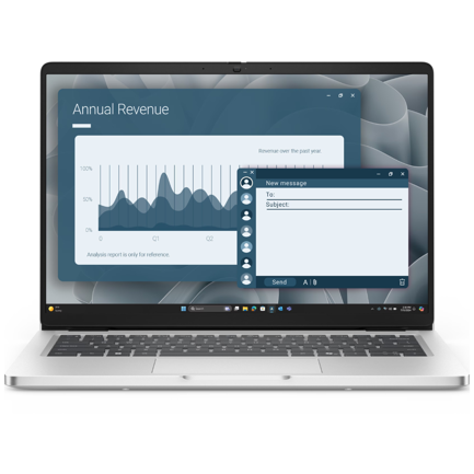 DELL - Laptop Dell Pro 14 Touch 14" FHD AMD Ryzen AI 7-350 32GB 1TB NPU 50 TOPS Radeon 860M W11Pro 3Y Copilot+PC Plata Wi-Fi 6E