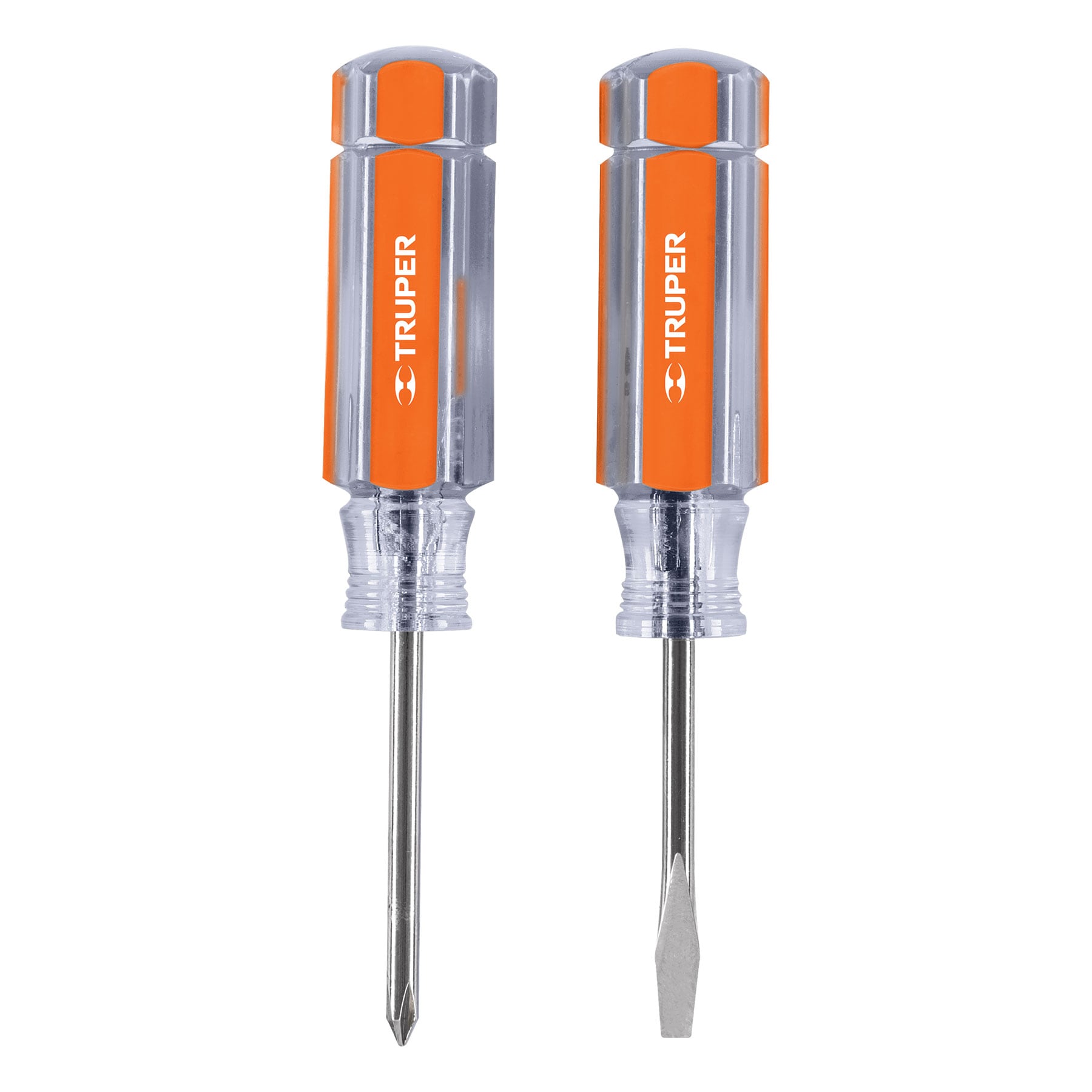 Duo de mini desarmadores mango de acetato, Truper