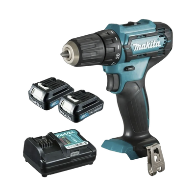 MAKITA - Atornillador broquero cambio rápido 3/8”.  2 baterías 12v de 1.5 amperes y cargador.