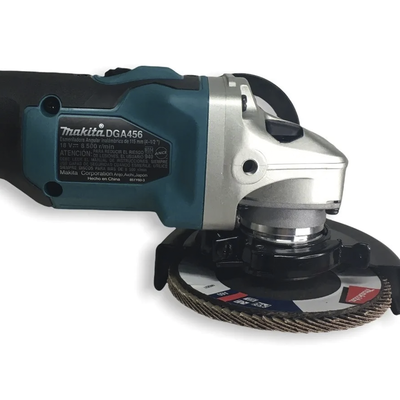 MAKITA - Miniesmeril 115mm 4-1/2in 8.500 Rpm,1 Batería 18V Li-ION de 5.0 Ah, Cargador y 3 Discos.