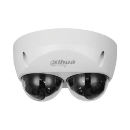 DAHUA - Cámara IP Domo 4MP con Doble Sensor Lente 2.8 mm IR 30m Inteligencia Artificial y Detección Facial