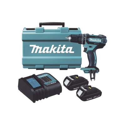 MAKITA - Rotomartillo/Taladro Inalámbrico (1/2") de 1,900 RPM, 18Vcc, Torque 62 N.m (Incluye 2 Baterías y Cargardor).