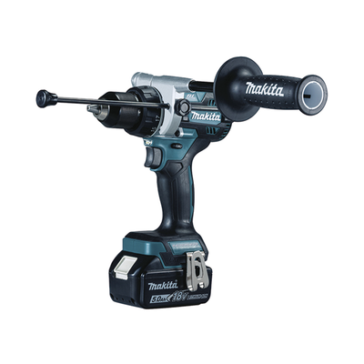 MAKITA - Taladro combinado BL 18 V LXT 5.0 Ah 130 Nm. Incluye 2 baterías 5.0 Ah, cargador rápido y maletín Makpac.