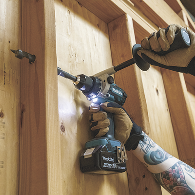 MAKITA - Taladro combinado BL 18 V LXT 5.0 Ah 130 Nm. Sin batería, sin cargador rápido y sin maletín Makpac.