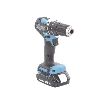 MAKITA - Rotomartillo/Taladro Inalámbrico SIN CARBONES, Broquero de 1/2", 1,700 RPM, 18V, Torque: 42 N.m C/2 Bat. (1.5Ah) y Cargador.