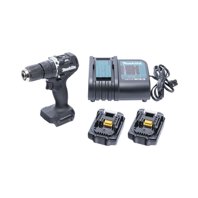MAKITA - Rotomartillo/Taladro Inalámbrico SIN CARBONES, Broquero de 1/2", 1,700 RPM, 18VâŽ“, Torque: 40 N.m C/2 Bat. (1.5Ah) y Cargador.