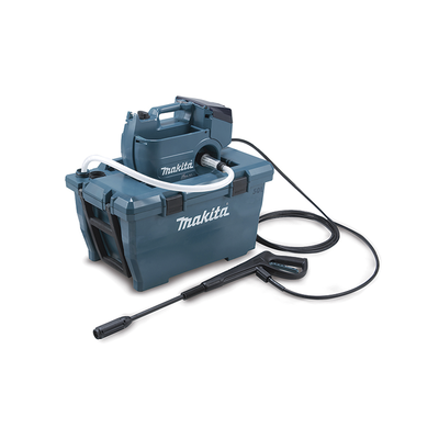 MAKITA - Hidrolavadora Inalámbrica de 8.0 Mpa. con Manguera de 5m y Depósito de Agua 50 Lts., Motor de 36 Vcc que Requiere dos baterías de 18Vcc (No incluidas)