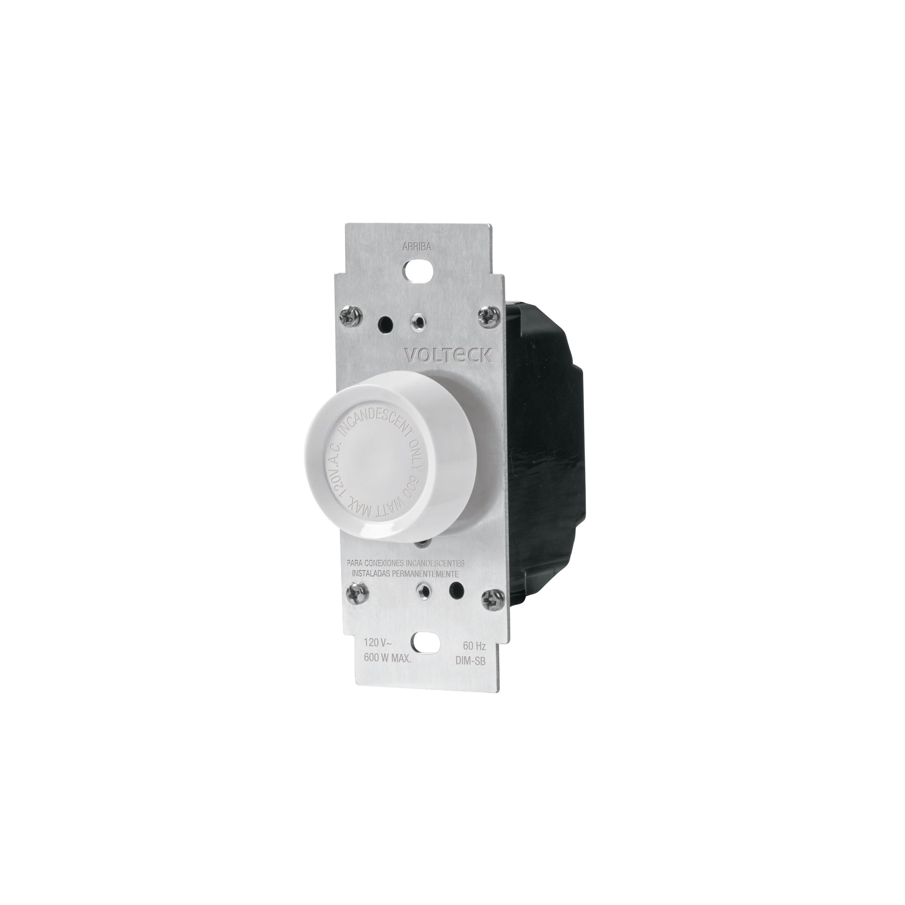 Atenuador de luz giratorio, Standard, blanco, Volteck