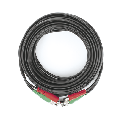 EPCOM POWERLINE - Cable Coaxial (BNC RG59) + Alimentación / SIAMES / 10 Metros (32.81 Pies) / Aleación Cobre + Aluminio CCA / Para Cámaras 4K / Uso Interior y Exterior
