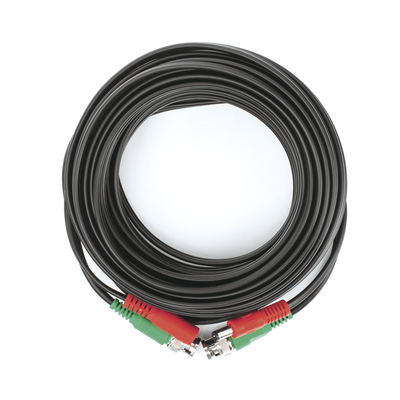 EPCOM POWERLINE - Cable Coaxial (BNC RG59) + Alimentación / SIAMES / 10 Metros (32.81 Pies) / 100% Cobre / Para Cámaras 4K / Uso Interior y Exterior