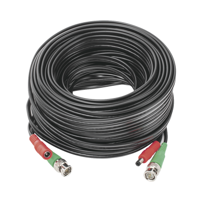 EPCOM POWERLINE - Cable Coaxial (BNC RG59) + Alimentación / SIAMES / 20 Metros (65.62 Pies) / Aleación Cobre + Aluminio CCA / Para Cámaras 4K / Uso Interior y Exterior