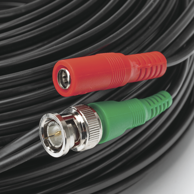 EPCOM POWERLINE - Cable Coaxial (BNC RG59) + Alimentación / SIAMES / 30 Metros (98.43 Pies) / 100% COBRE / Para Cámaras 4K / Uso Interior y Exterior