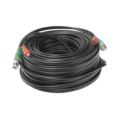 EPCOM POWERLINE - Cable Coaxial (BNC RG59) + Alimentación / SIAMES / 30 Metros (98.43 Pies) / 100% COBRE / Para Cámaras 4K / Uso Interior y Exterior