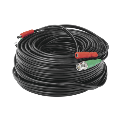 EPCOM POWERLINE - Cable Coaxial (BNC RG59) + Alimentación / SIAMES / 30 Metros (98.43 Pies) / 100% COBRE / Para Cámaras 4K / Uso Interior y Exterior