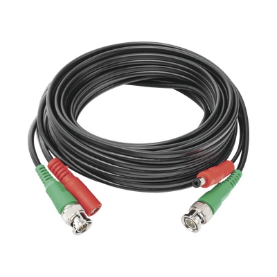 EPCOM POWERLINE - Cable Coaxial (BNC RG59) + Alimentación / SIAMES / 5 Metros (16.40 Pies) / 100% Cobre / Para Cámaras 4K / Uso Interior y Exterior