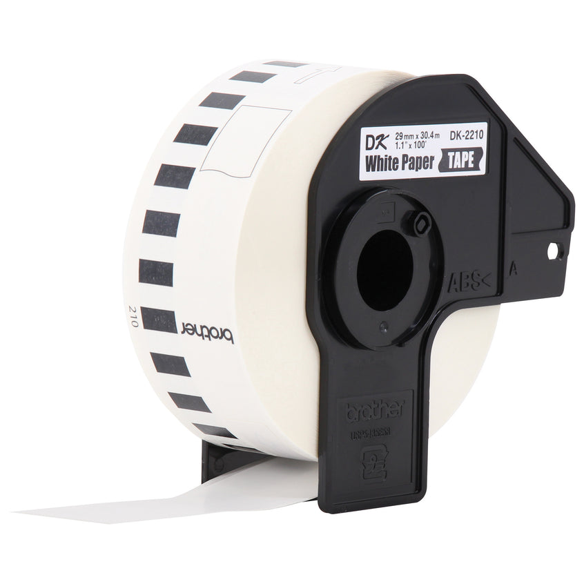 BROTHER - Cinta Etiquetadora Brother DK2212 Papel Negro sobre Blanco de Longitud Continua 29mm x 15m