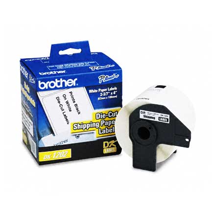 BROTHER - Etiquetas Brother DK1202 Papel Blanco Precortado 62mmx100mm 300 Etiquetas