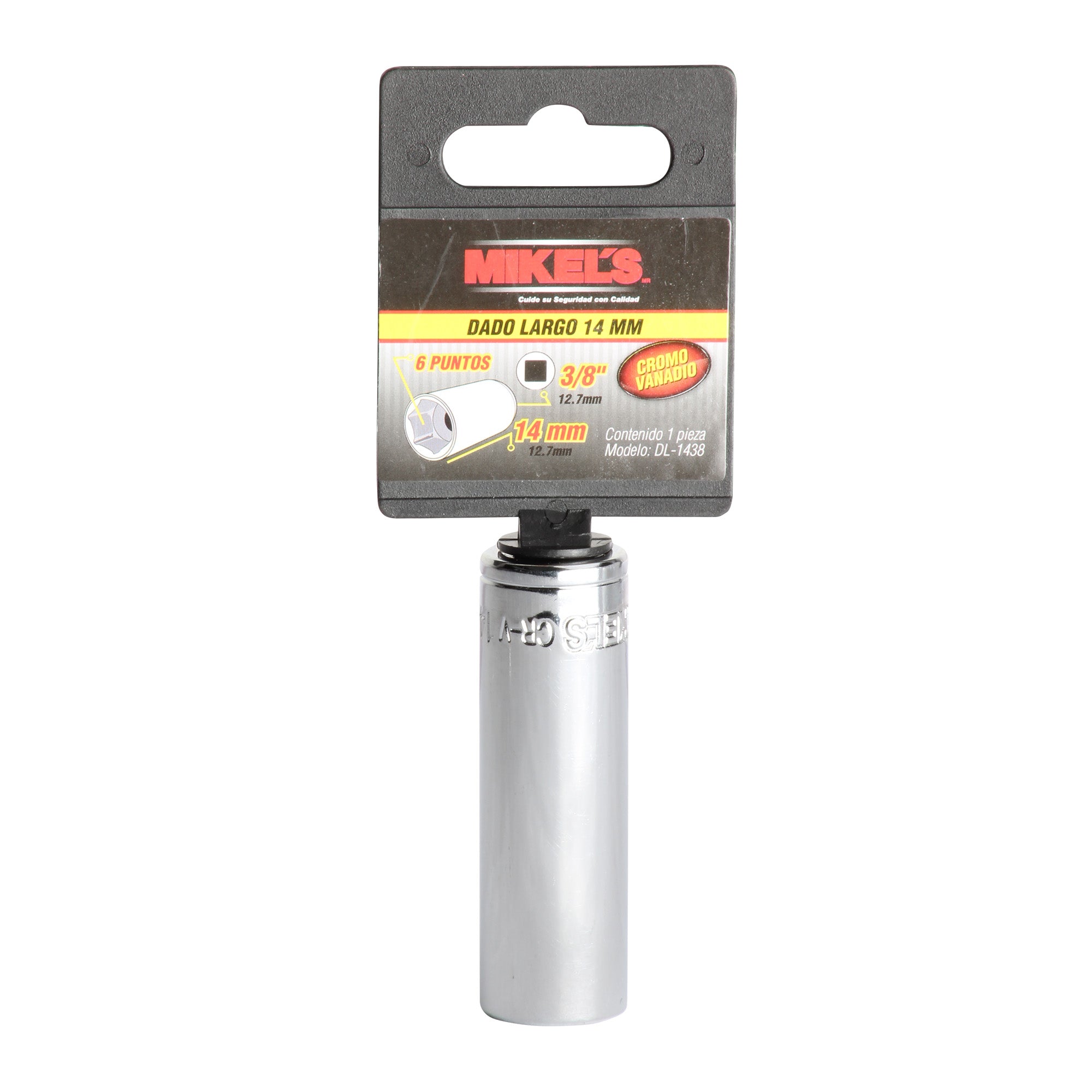 Dado largo 3/8” Milimétrico 14 mm 6 puntas