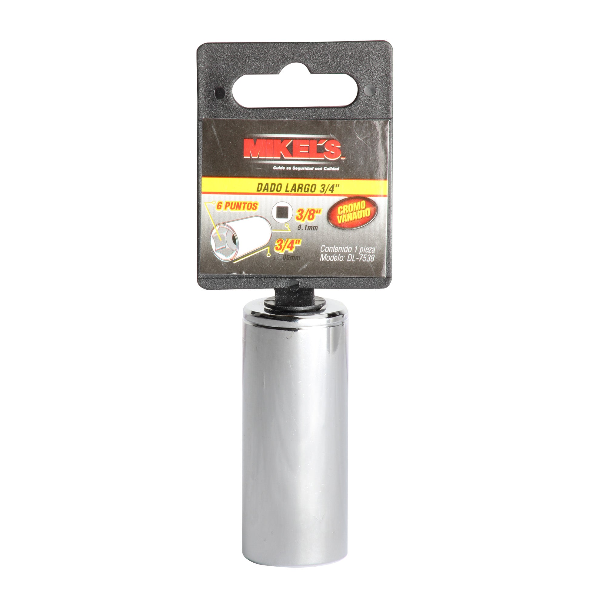 Dado largo 3/8” Estándar 3/4” 6 puntas