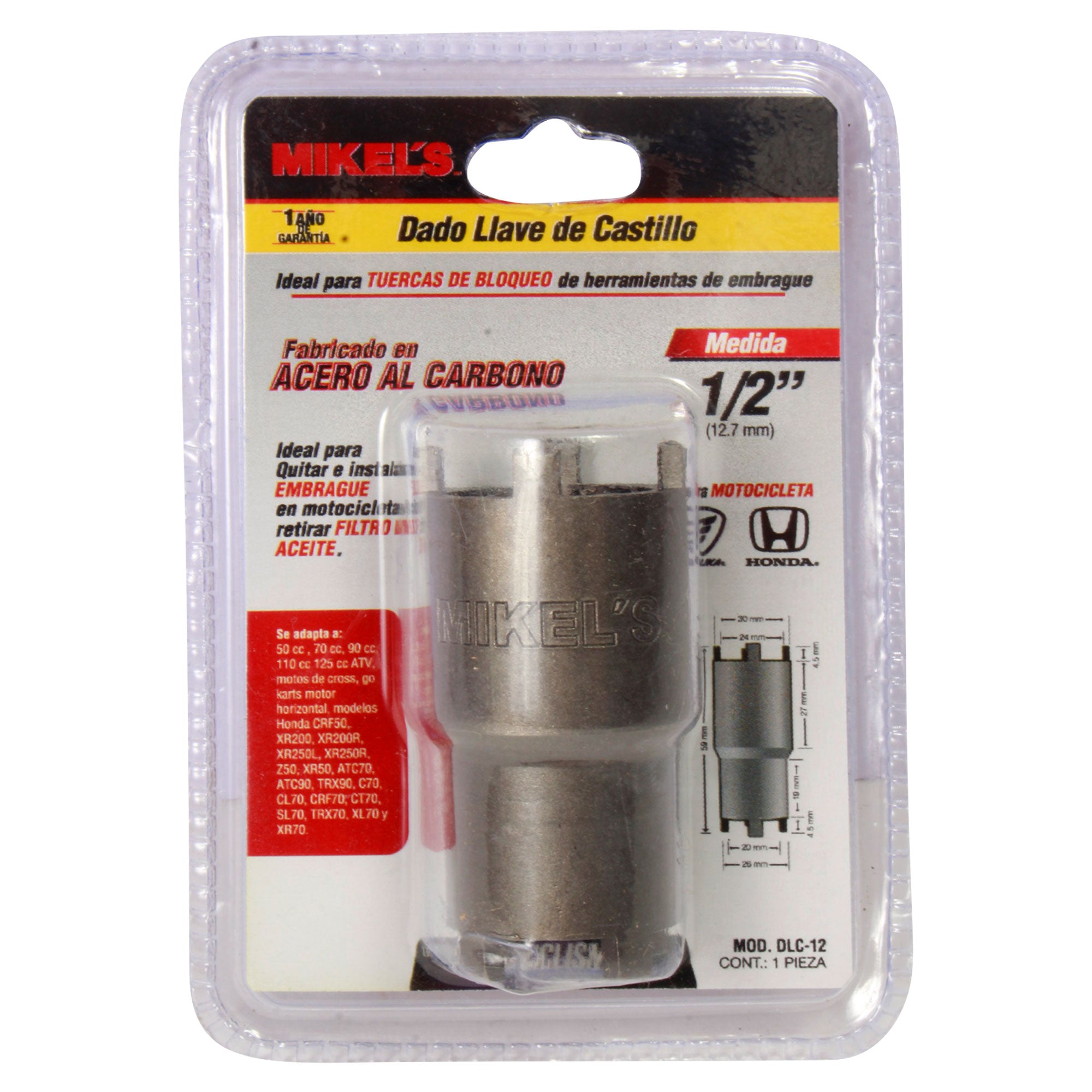 Dado llave de castillo 1/2"