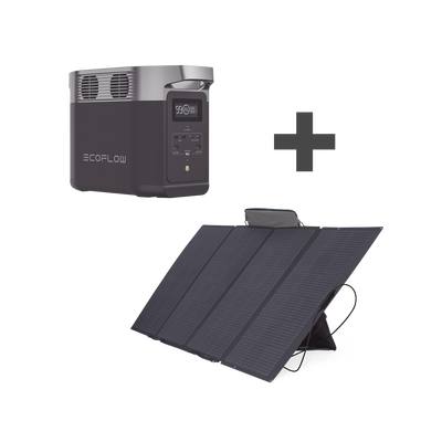 ECOFLOW - Kit de Estación de Energía Portátil 1024Wh + Panel Solar Flexible 400W