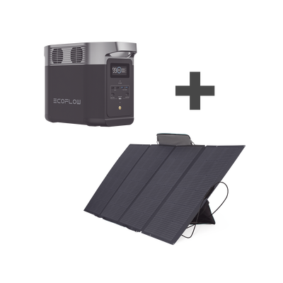 ECOFLOW - Kit de Estación de Energía Portátil 1024Wh + Panel Solar Flexible 400W