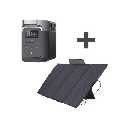ECOFLOW - Kit de Estación de Energía Portátil 2048Wh + Panel Solar Flexible 400W
